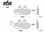 Τακάκια SBS 120HF (FA194)(FD195)